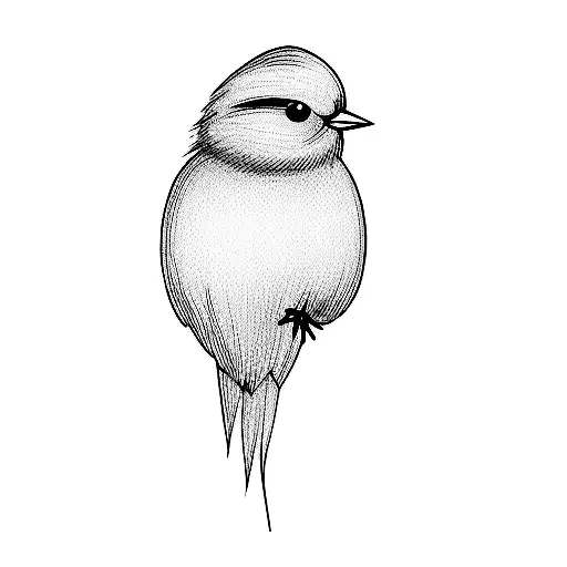 A Small Bird Perched On A Branch