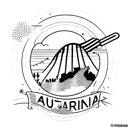 Guitar With Australia Landscape In The Background