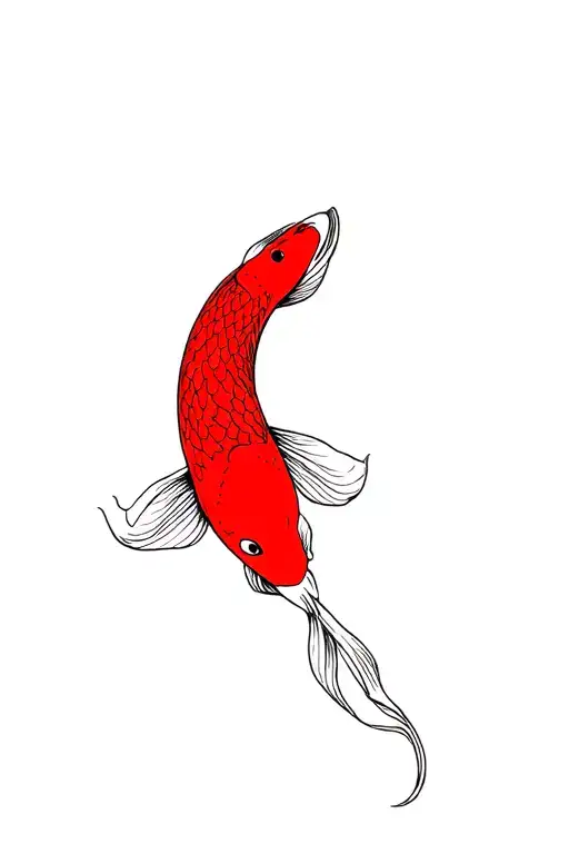 Red Koi Fish