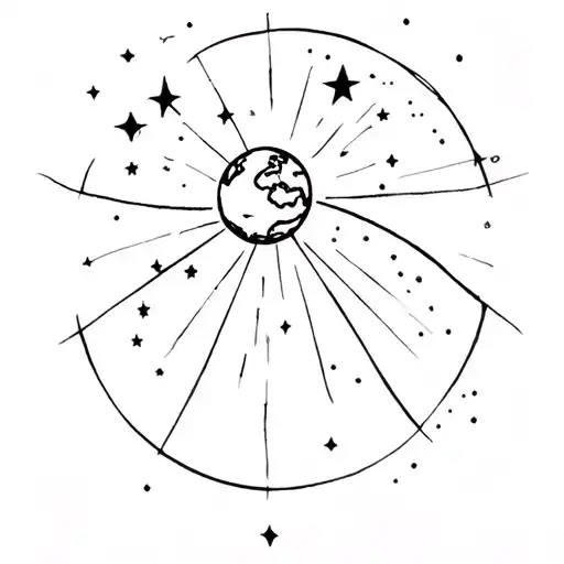 Stars And A Small Planet Earth