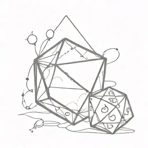 Dnd D20 Dice Surrounded