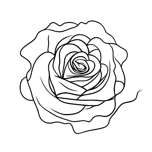 Small Rose With A Long Stem