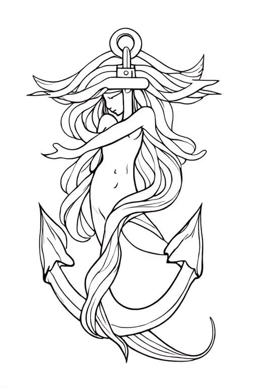 Murmaid With Anchor Intertwined
