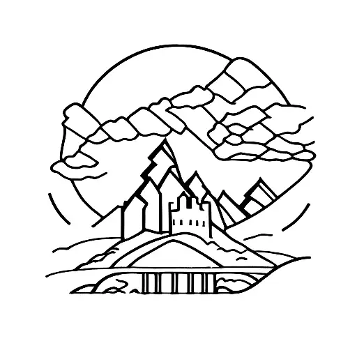 Castle Rock Co Landmark With Colorado Landscape