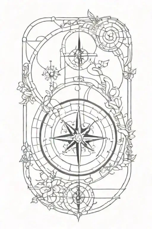 Fibonacci Sequence With Compass Design