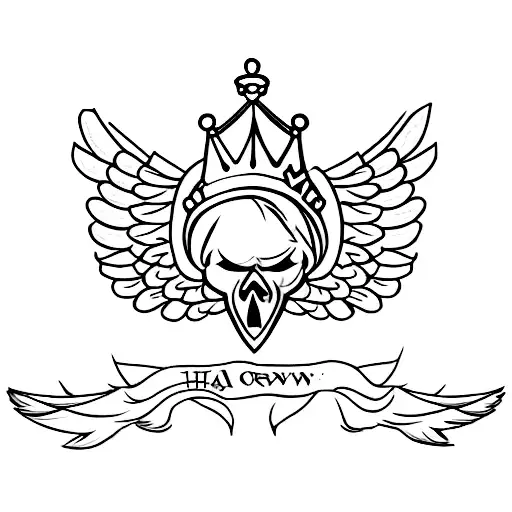 Hawk With King's Crown Tied To Feet With Leather Belt