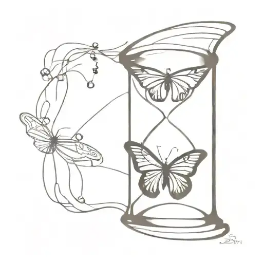 Butterfly With An Hourglass Instead Of Wings