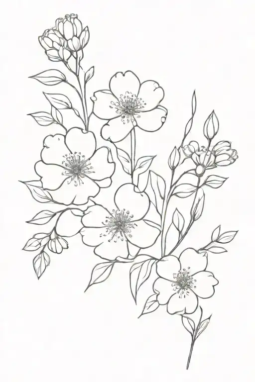 Birth Month Flowers Bunch