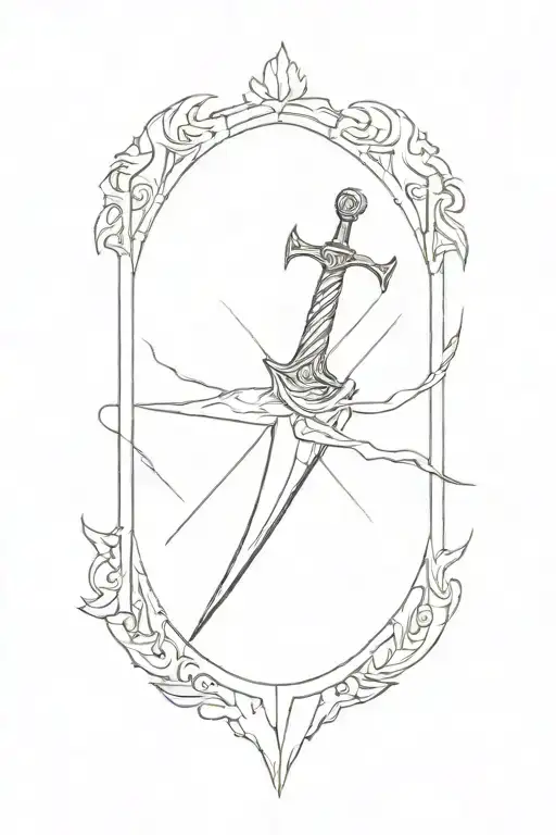 Ink Point With Embedded Sword