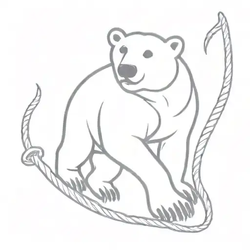 Polar Bear Top Rope Rock Climbing