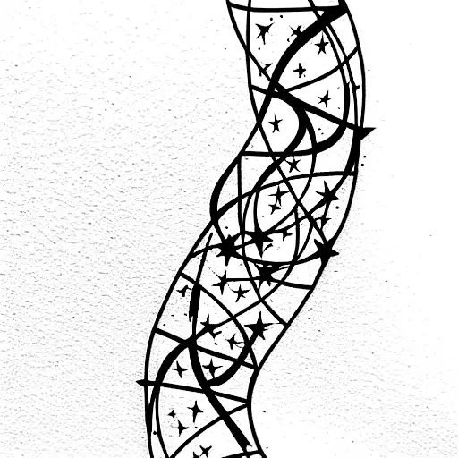 Abstract Stairway With Stars