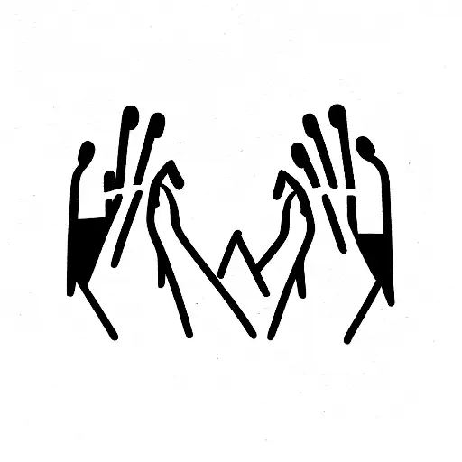 Two Women Holding Hands On A Mountain