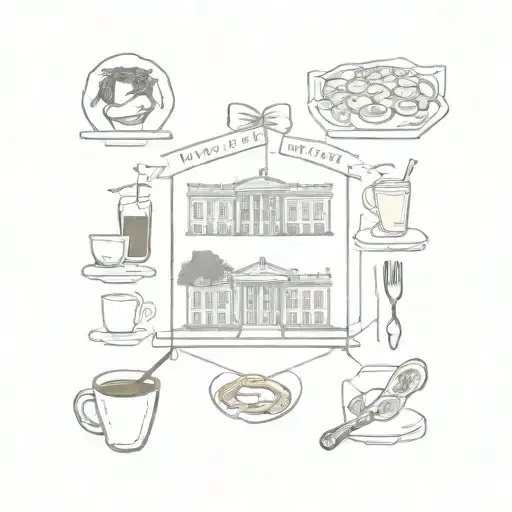 Incorporate A Symbolic Representation Of The West Wing Tv Show Into A Food-themed Tattoo Design