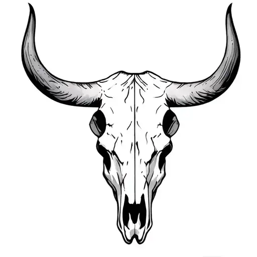 Cow Skull With Wild Things