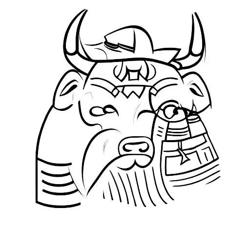 Man Carrying A Bull On His Shoulder