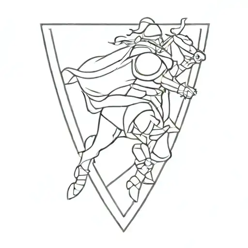 Knight Climbing From Fire