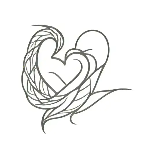 Small Bird Claw With A Heart Intertwined