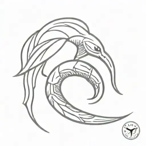 Small Bird Claw With A Heart Intertwined Symbolizing The Client's