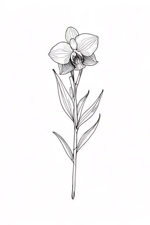 Forearm Orchid Linework
