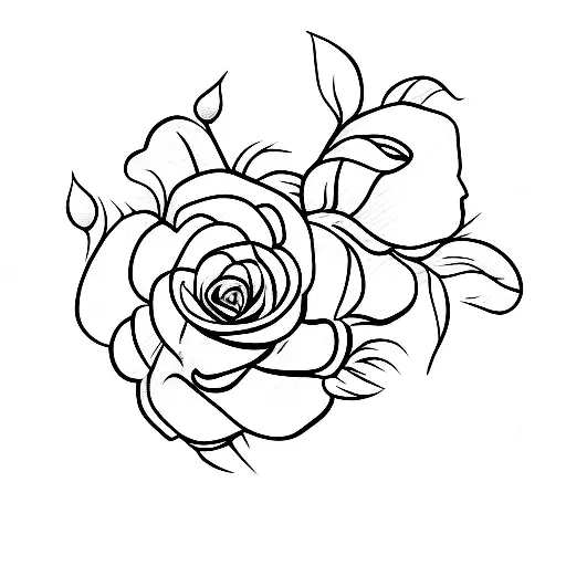 Simple Linework Rose
