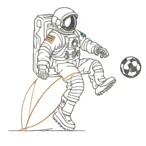 Astronaut Plays Soccer