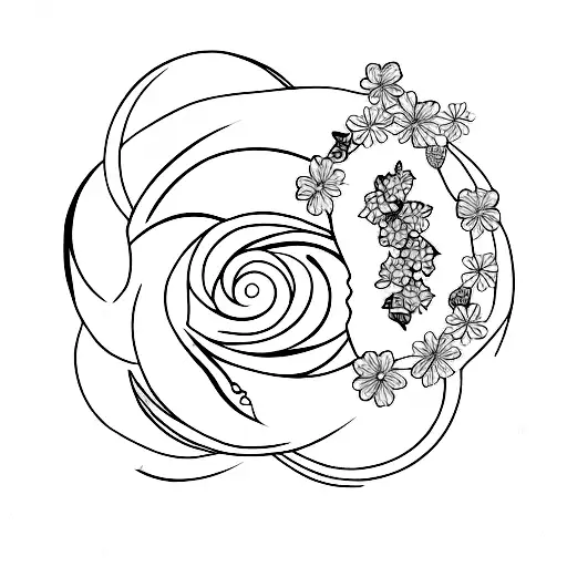 Flower Sakura Moon Crescent Wind