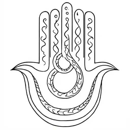 Hamsa And Snake Going