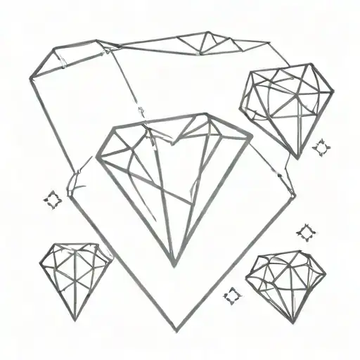 Diamond And Heart Shape