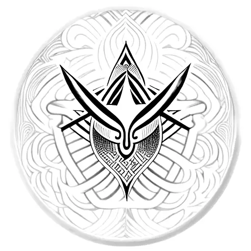 Ankh Symbol Combined With Standard Wind Symbol