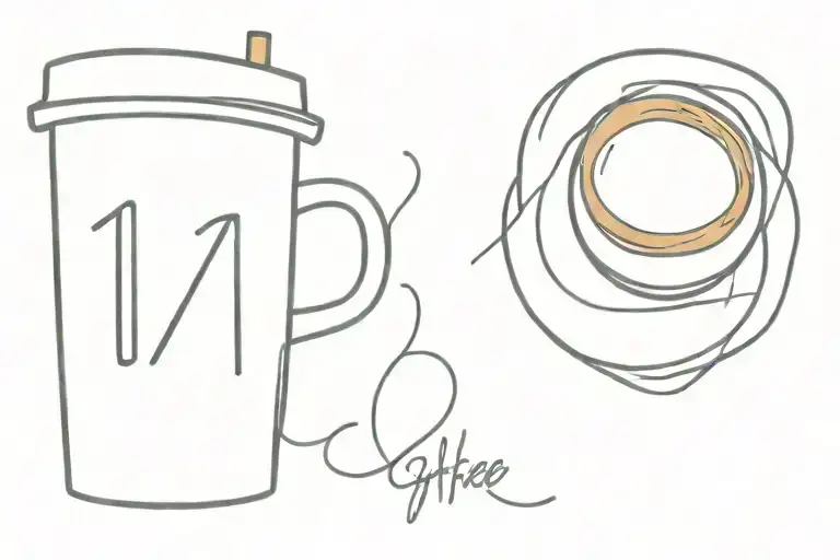 Number 11 And Coffee Cup