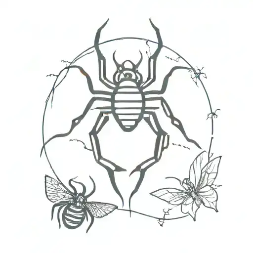 Spider And Butter Fly