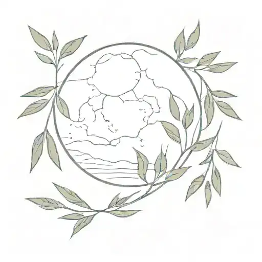 Full Moon And Olive Branches