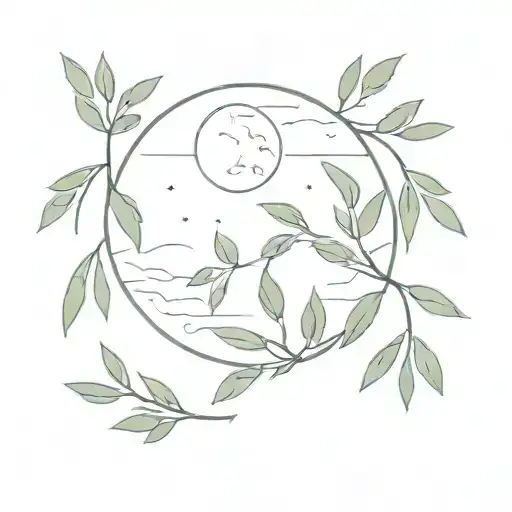 Full Moon And Olive Branches