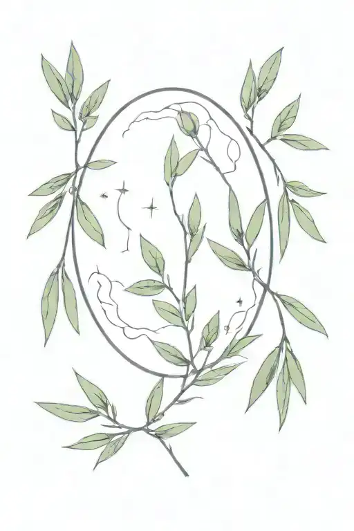 Full Moon And Olive Branches