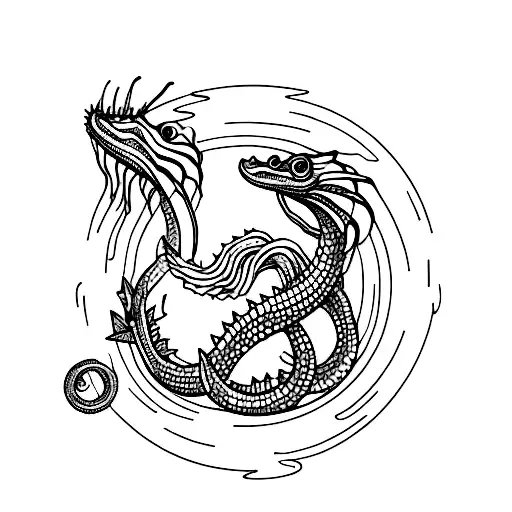 Sea Serpent In A Circle
