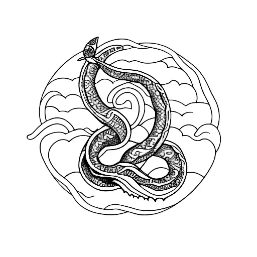 Sea Serpent In A Circle