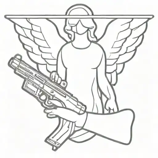 Angel Holding A Gun
