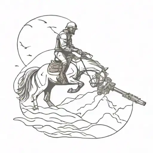 Canary Shooting A Horse With A Gun