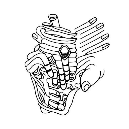 Skeleton Hand Holding World