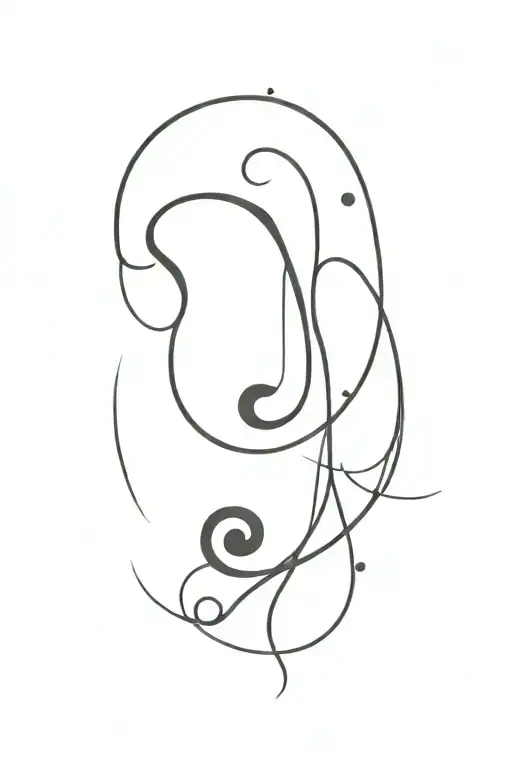 Face Formed Into A Music Note