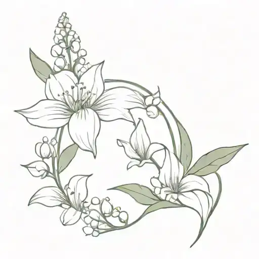 Larkspur Flower And Lily Of The Valley Flower