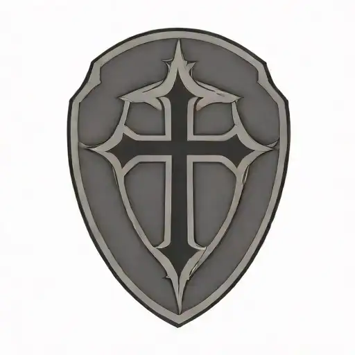 Cross Inside Shield Cross Royalty