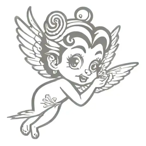 Betty Boop With Wing