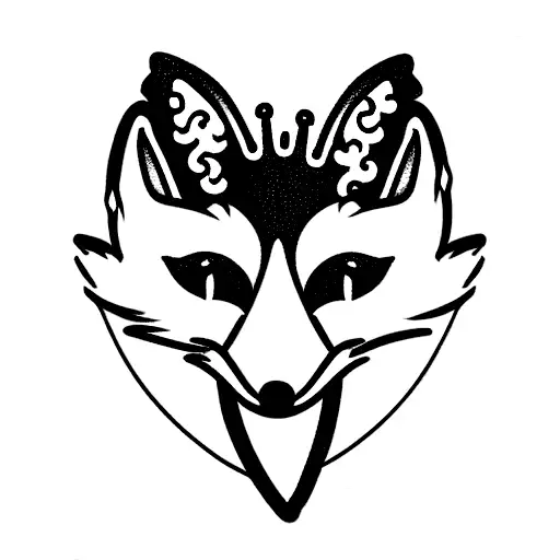 Fox Holding A Bunch Of Grapes In Their Mouth