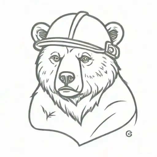 Canadian Bear Wearing Hard Hat