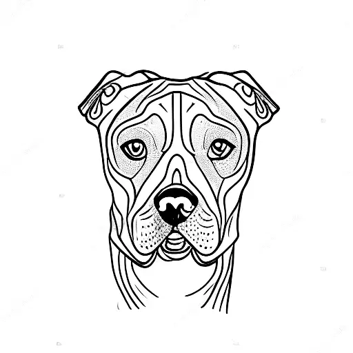 A Female Pitbull With Piercing