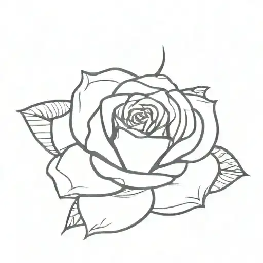 Lines And Rose Minimalist