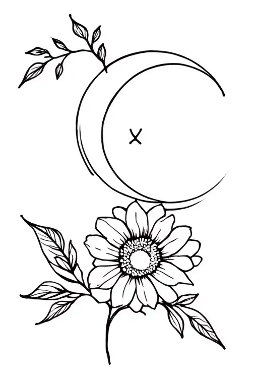 Flower And Moon