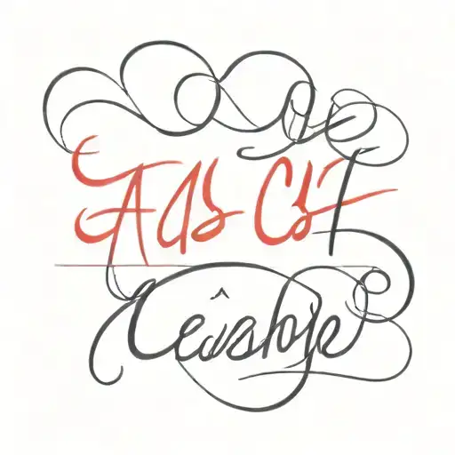 The Inscription All Cash In An Interesting Black Font With A Red Shadow Or With Red Details