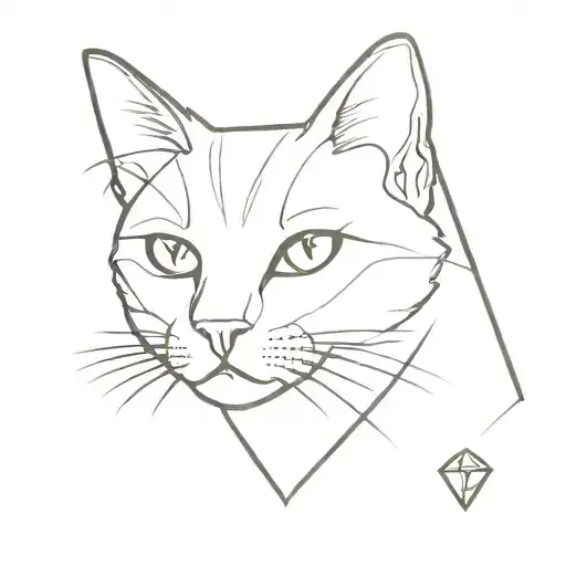Tuxedo Cat In Diamond